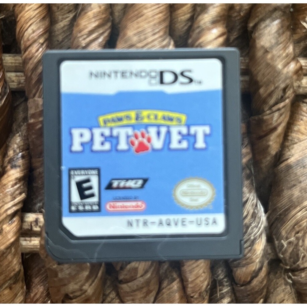 Pet Vet Paws And Claws Nintendo DS AUTHENTIC Video Game Cartridge Only TESTED‎